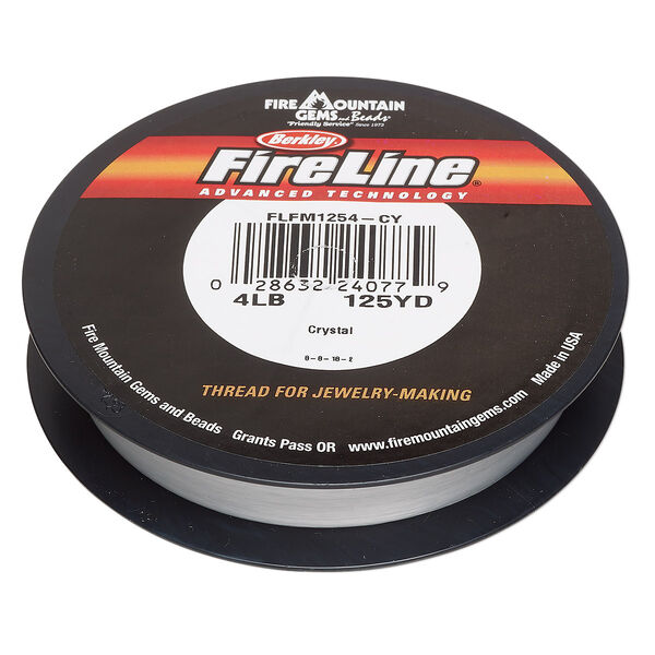 Thread, Berkley® FireLine®, gel-spun polyethylene, crystal, 0.13mm diameter 4-fiber braid, 4-pound test. Sold per 125-yard spool. image number 0