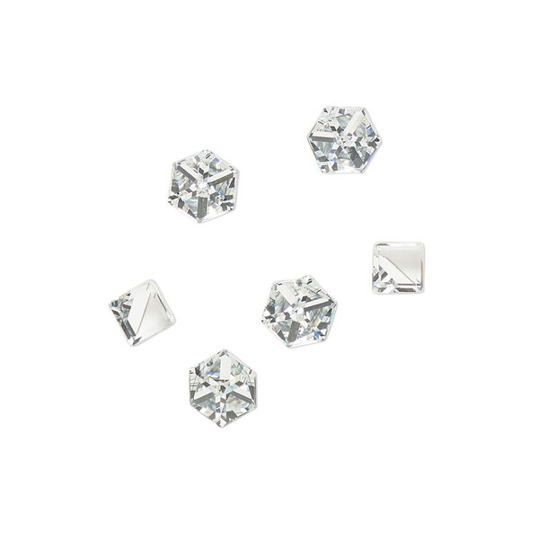 Flat back 6pk crystal clear foil back, Preciosa Czech crystal rhinestone 4mm cube image number 0