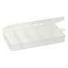 Organizer box, plastic, clear, 5 long cells, 7x3-3/4 x1 inch. Sold per pkg of 2. image number 1