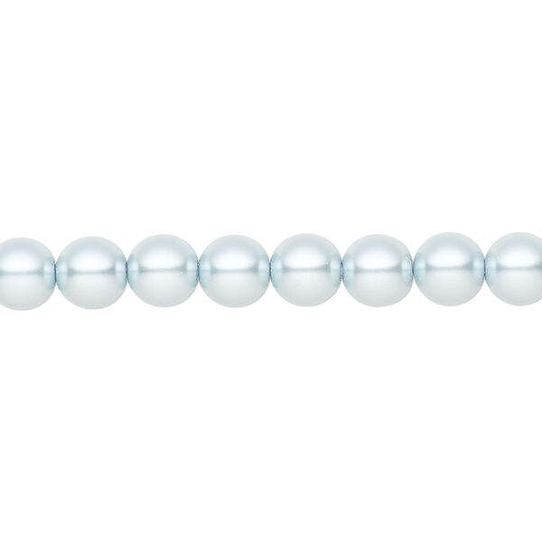 Pearl 200pk light blue, Preciosa Czech crystal 6mm round image number 0