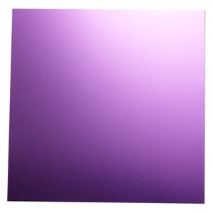 Sheet, anodized aluminum, purple, 5-3/4 x 5-3/4 inch square, 26 gauge. Sold individually.