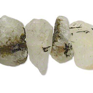 Bead, prehnite (natural), medium to large hand-cut rough nugget, Mohs hardness 6. Sold per 15" to 16" strand.