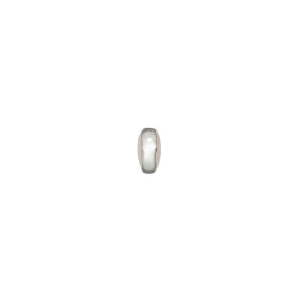 Bead 1pkg1, pink opal (natural) and sterling silver, 6.5mm top-drilled double-sided faceted flat round. image number 1