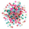 Pony bead mix, acrylic, multicolored with glitter, 9x6mm. Sold per pkg of 500. image number 1