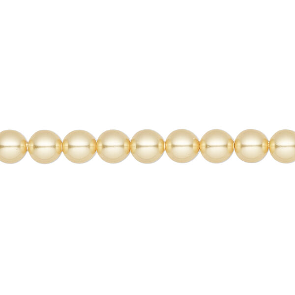 Pearl 500pk gold, Swarovski® 5mm round 5810 image number 0