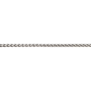 Chain 1pkg1 silver-plated ponytail, 3.2mm, antique brass 5 foot unfinished