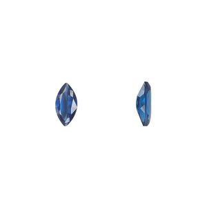 Gem, cubic zirconia, spinel blue, 8x4mm faceted marquise, Mohs hardness 8-1/2. Sold per pkg of 2.