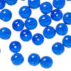 Bead, Czech glass druk 1pkg50, transparent light cobalt, 8mm round. image number 0
