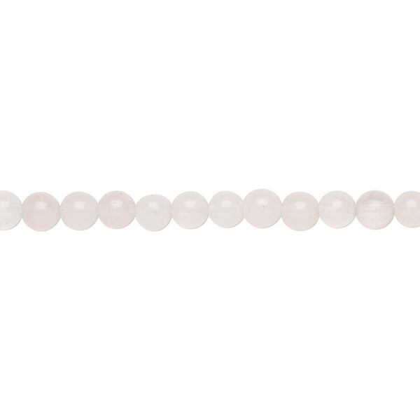Bead, rose quartz (natural), 4mm round, B grade, Mohs hardness 7. Sold per 15-1/2" to 16" strand. image number 0