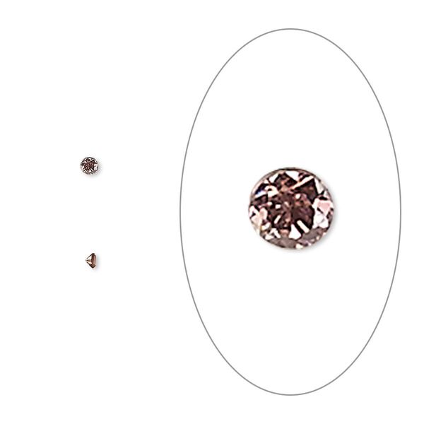 Gem, cubic zirconia, alexandrite purple, 1.5mm faceted round, Mohs hardness 8-1/2. Sold per pkg of 10. image number 0
