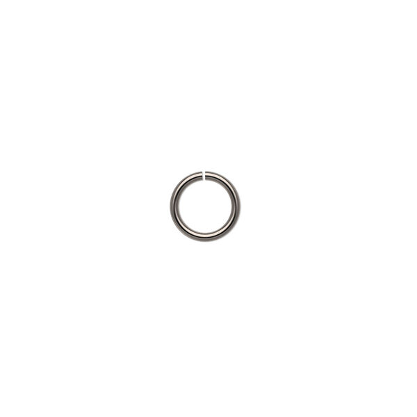 Jump ring, stainless steel, 7.5mm round, 5.5mm inside diameter, 19 gauge. Sold per pkg of 50. image number 0