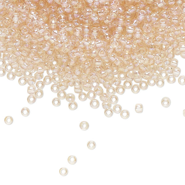 Seed bead, TOHO BEADS®, glass, pkg/7.5g, #11 round, translucent rainbow rosaline (TR-11-169). image number 0