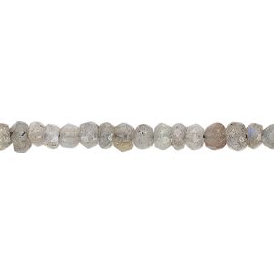 Labradorite 1pkg1, hand-cut faceted rondelle bead natural 13 inch 4x2mm-6x4mm