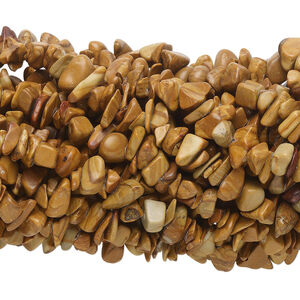 Tigerskin "jasper" 1pkg10, chip bead natural 34 inch medium