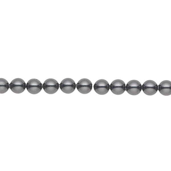 Pearl 100pk black, Crystal Passions® 4mm round 5810 image number 0