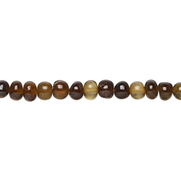 Bead, brown tourmaline (natural), 4x3mm-5mm hand-cut rondelle, C grade, Mohs hardness 7 to 7-1/2. Sold per 14-inch strand. image number 0