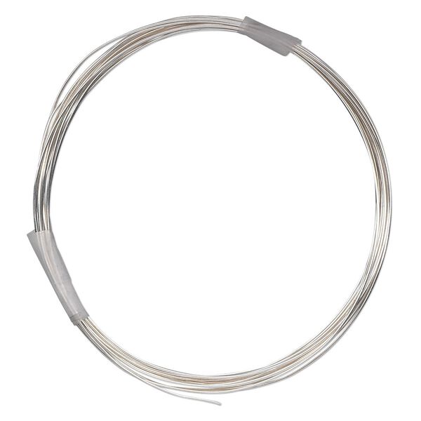 Wire, sterling silver-filled, dead-soft, round, 24 gauge. Sold per pkg of 10 feet. image number 0