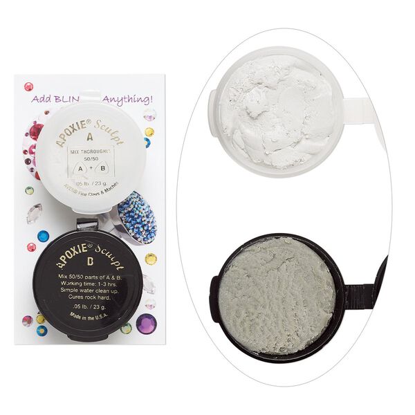 Adhesive, Apoxie® Sculpt, epoxy and polymer resin, white. Sold per 1/10 pound pkg. image number 0