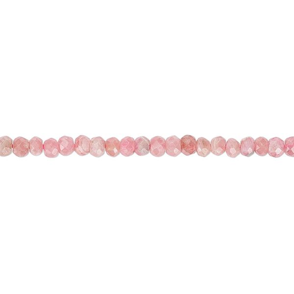 Rhodochrosite 1pkg1, faceted rondelle bead natural 15.5-16 inch 3x2mm image number 0