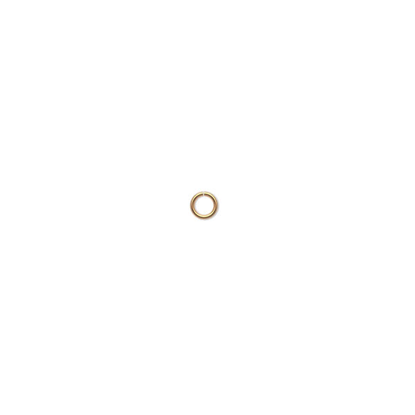 Jump ring, 14Kt gold, 3mm round, 2mm inside diameter, 24 gauge. Sold per pkg of 4. image number 0