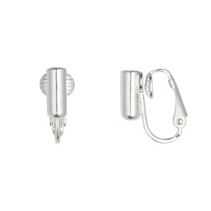 Ear wire 1pkg100, earclip converter, gold-plated brass / silicone, 16mm fishhook with 10mm barrel, fits up to 20 gauge earstud, 50 pair