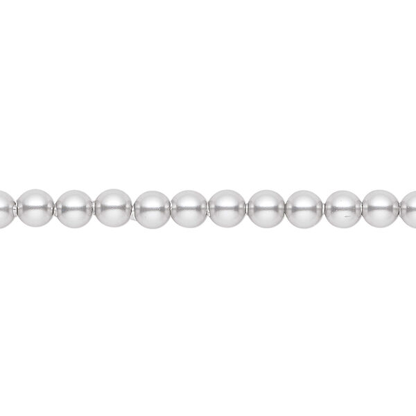 Pearl 500pk light grey, Swarovski® 4mm round 5810 image number 0