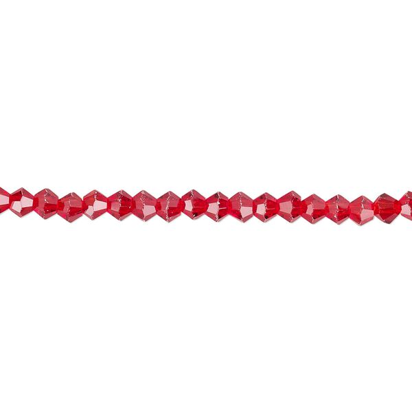 Bead 1pk 16 facets transparent red, Celestial Crystal® 3mm bicone 15.5-16 inch image number 0