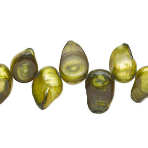Freshwater pearl 1pkg1, baroque, 15 inch dark pear 9x7mm-21x11mm cultured