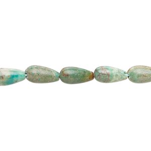 Turquoise 1pkg1, teardrop bead 15.5-16 inch 9x5mm-10x5mm