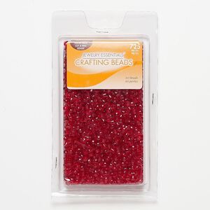 Bead, acrylic, red, 10x10mm-11x11mm tri-bead. Sold per pkg of 725.
