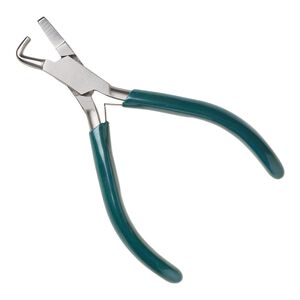 Pliers, EUROTOOL®, dimpled hook-jaw, stainless steel and rubber, 5 inches with 3mm dimple. Sold individually.