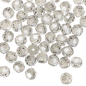Bead 1pkg120 crystal urban grey, Crystal Passions&reg; 6mm round 5000