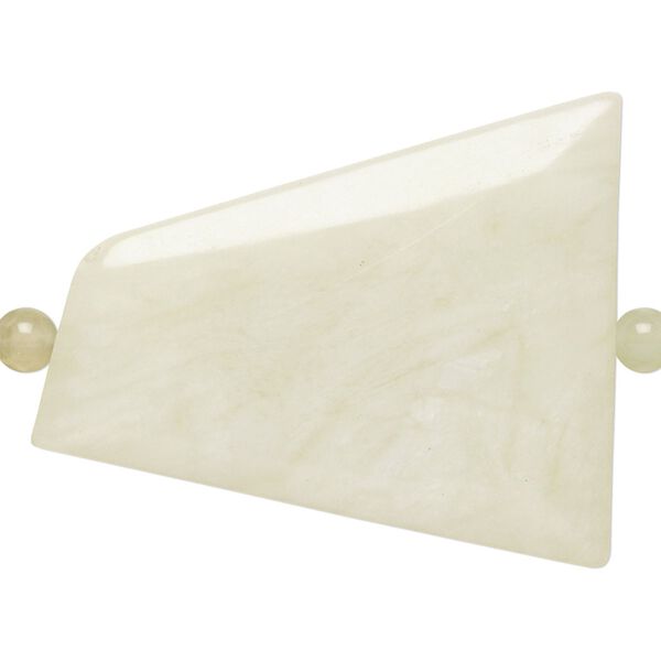 New "jade" 1pkg1, faceted flat freeform bead natural 15.5-16 inch 31x23mm-44x31mm image number 0