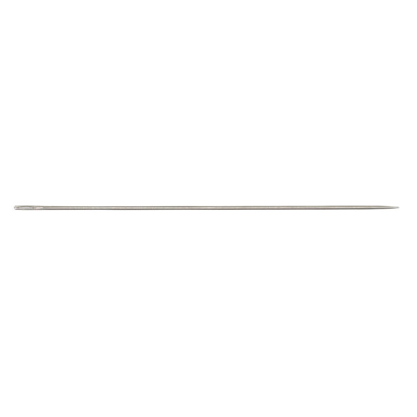 Needle, steel, 0.5mm with 0.64mm eye width, 2-1/4 inches with threader. Sold per pkg of 6. image number 1
