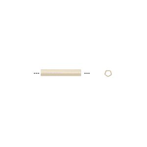 Bead, 14Kt gold-filled, 12x2mm five-sided tube. Sold per pkg of 2.