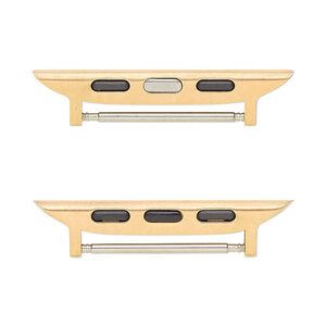 Watch component, copper-finished stainless steel, 35x8mm with 22mm bar. Sold per pkg of 2.