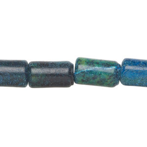 Yellow "turquoise" 1pkg1, round tube bead, 15 inch 13x8mm-14x8mm