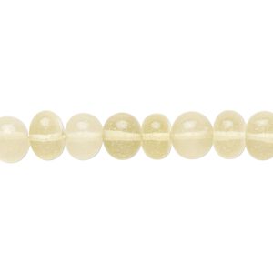 Lemon quartz 1pkg1, hand-cut rondelle bead 14 inch 7x5mm-9x6mm