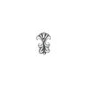 Bail, ice-pick, antiqued sterling silver, 11x7.5mm single-sided fleur-de-lis, 8mm grip length. Sold individually. image number 0
