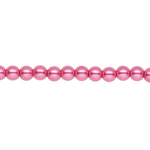 Pearl 2pk pink, Celestial Crystal® 4mm round 15.5-16 inch