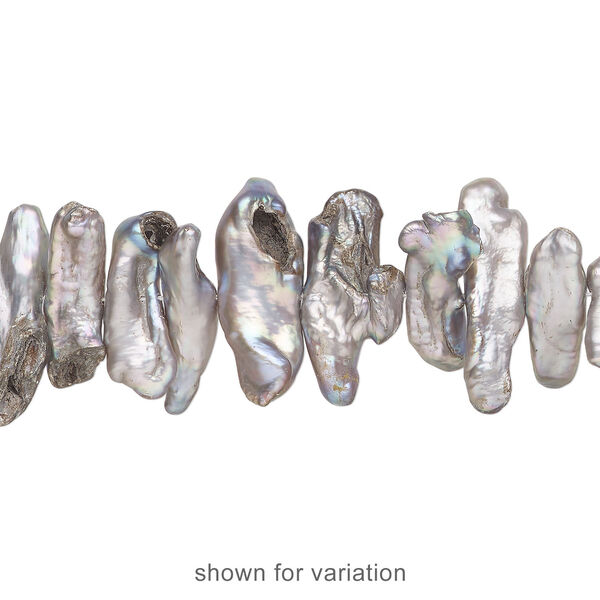 Pearl mix 1pkg5 freshwater, 4x3mm-30x21mm mixed shape, 15 inch cultured mixed colors image number 4