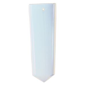 Focal, sea "opal" (glass), 51x18mm top-drilled flat point. Sold individually.