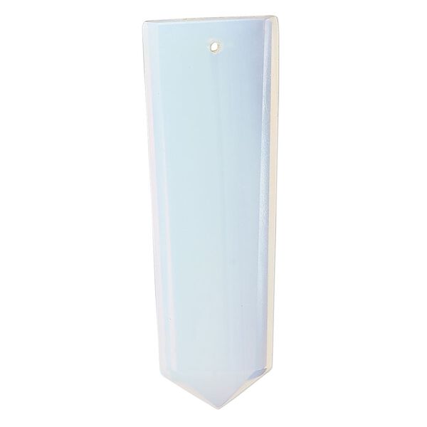 Focal, sea "opal" (glass), 51x18mm top-drilled flat point. Sold individually. image number 0