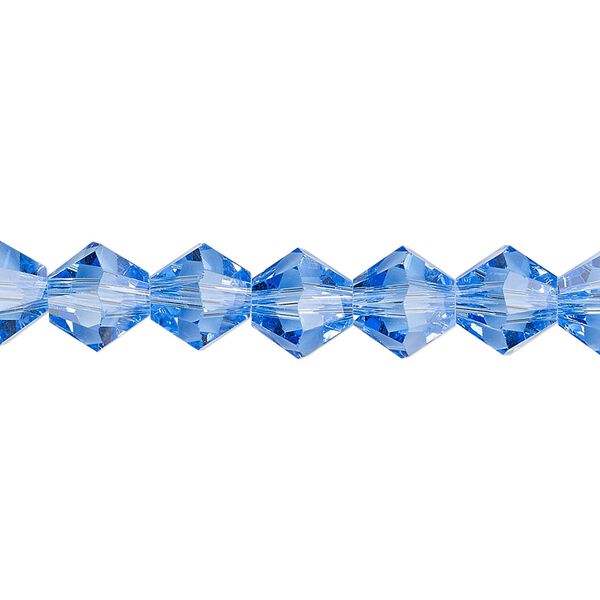 Bead 1pk transparent light blue, Celestial Crystal® 8mm bicone 15.5-16 inch image number 0