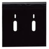 Earring card, flocked plastic, black, 2-inch square, for leverback earrings. Sold per pkg of 25. image number 0