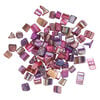 Mother-of-pearl shell 1pkg2oz, triangle tube bead, mix multi-pink and purple 6x4mm-14x9mm image number 1