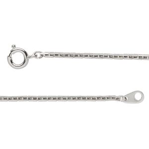 Chain, antique silver-finished steel, 1.8mm beading, 15 inches with springring clasp. Sold individually.
