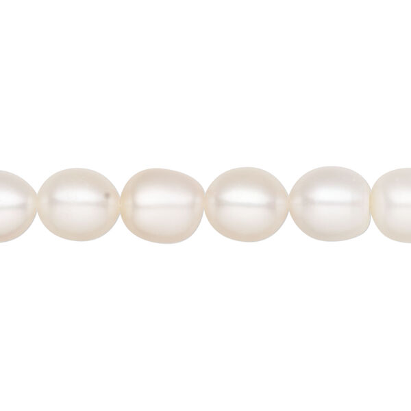 Freshwater pearl 1pkg1, rice, 15 inch white 7-8mm cultured image number 0