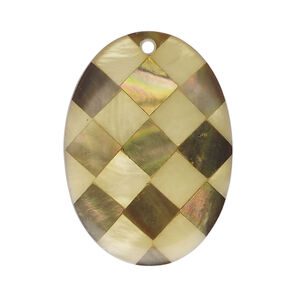 Black lip shell / gold lip shell / mother-of-pearl shell 1pkg1, top-drilled 1sided flat oval focal 35x25mm