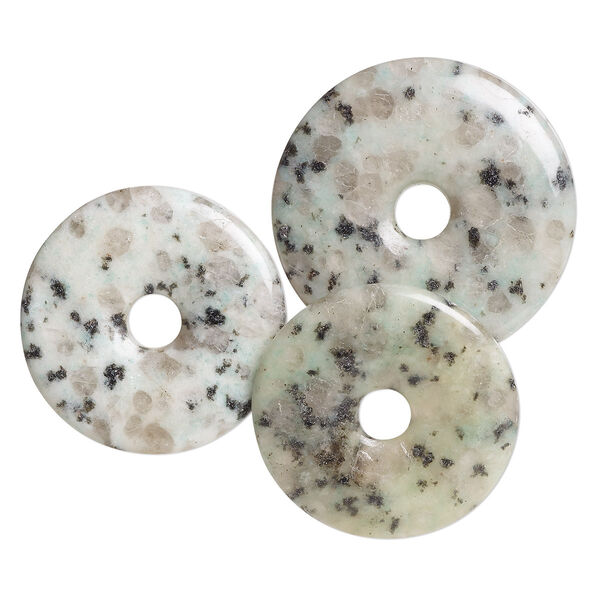 Sesame jasper 1pkg3, donut focal natural B grade, mix 37-45mm image number 0